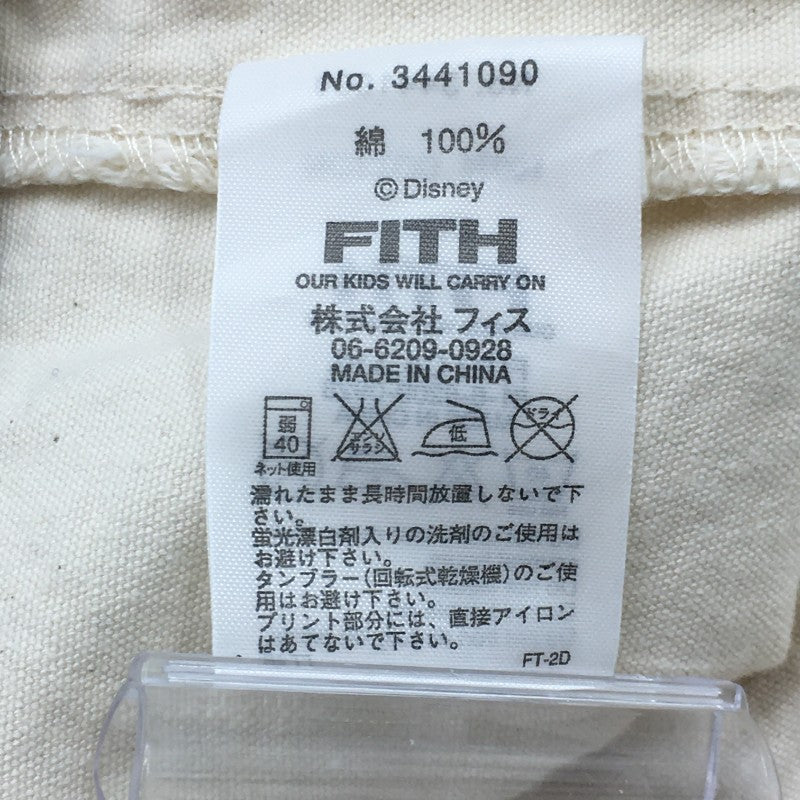 【07912】 FITH フィス トートバッグ ホワイト ミッキーマウス カジュアル シンプル オシャレ 可愛い 便利 収納力 キッズ