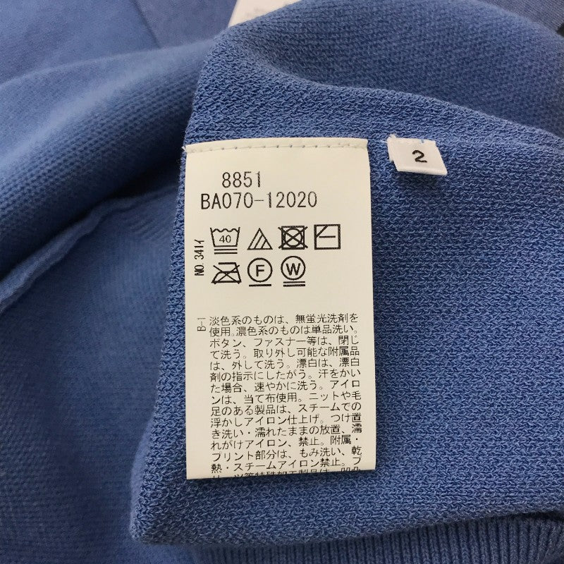 【08054】 新古品 TAKEO KIKUCHI タケオキクチ ポロシャツ カットソー サイズ02/M ブルー シンプル 清涼感 かっこいい メンズ 定価14000円