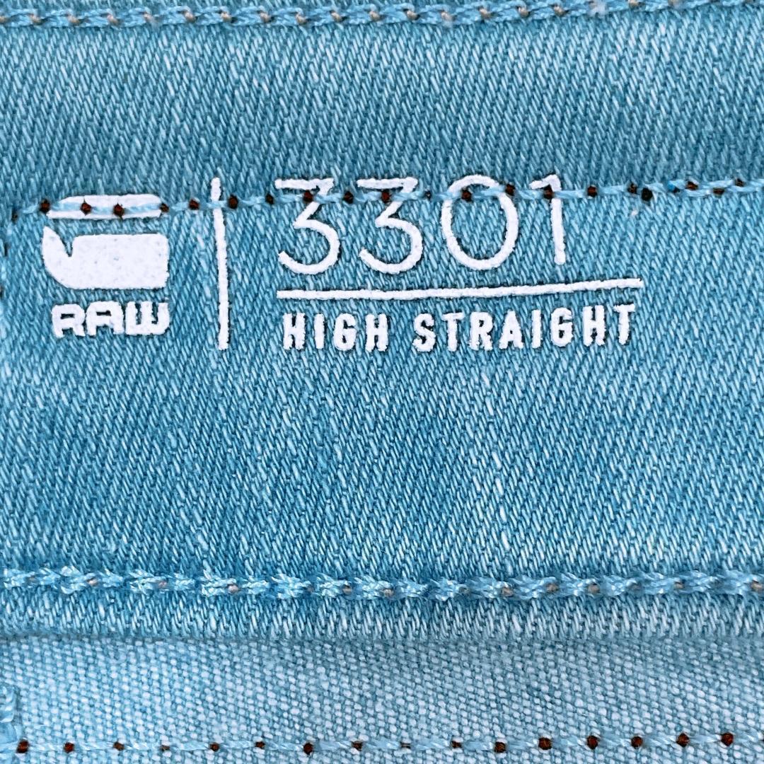【08086】G-STAR RAW ジースターロゥ ボトム デニム ライトブルー ストレート タグ付き パンツ 新品 25 青色 カジュアル