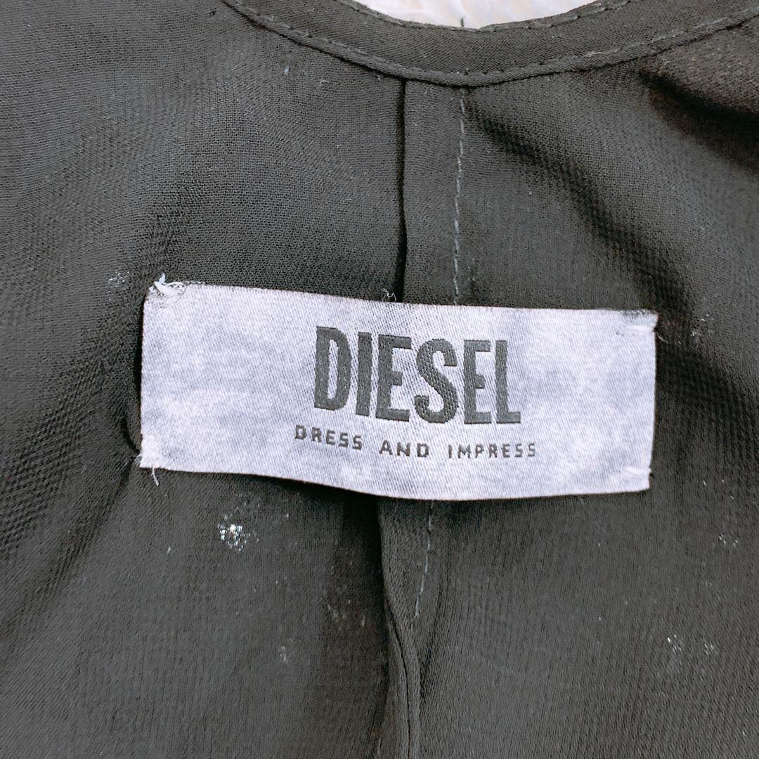 【08442】 DIESEL ディーゼル トップス チュニック XS タンクトップ ブラック 黒 スパンコール ドレス パーティー