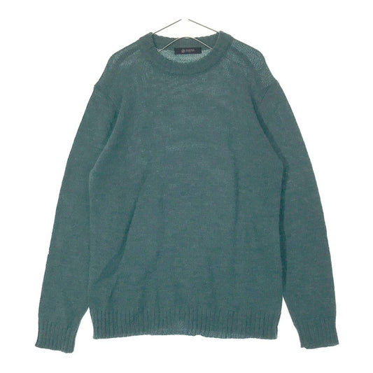 【08448】 nano BASE ナノ ベース トップス L ニット セーター グリーン 緑色 長袖 シンプル 無地 かっこいい 爽やか