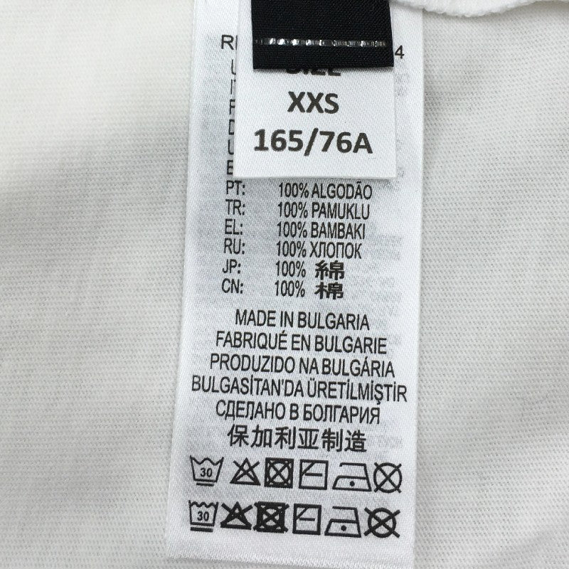 【08657】 新古品 DIESEL ディーゼル 長袖Tシャツ ロンT カットソー サイズXXS ホワイト スポーティー 胸プリント 袖プリント レディース