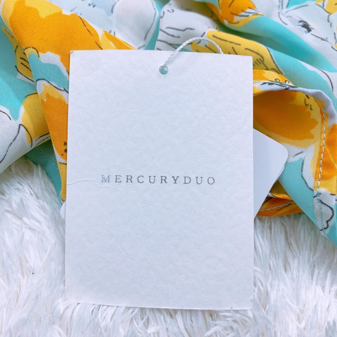 【08662】 MERCURYDUO マーキュリー デュオ タンクトップ フリー ミントカラー 水色 花柄 おしゃれ アジャスター付き