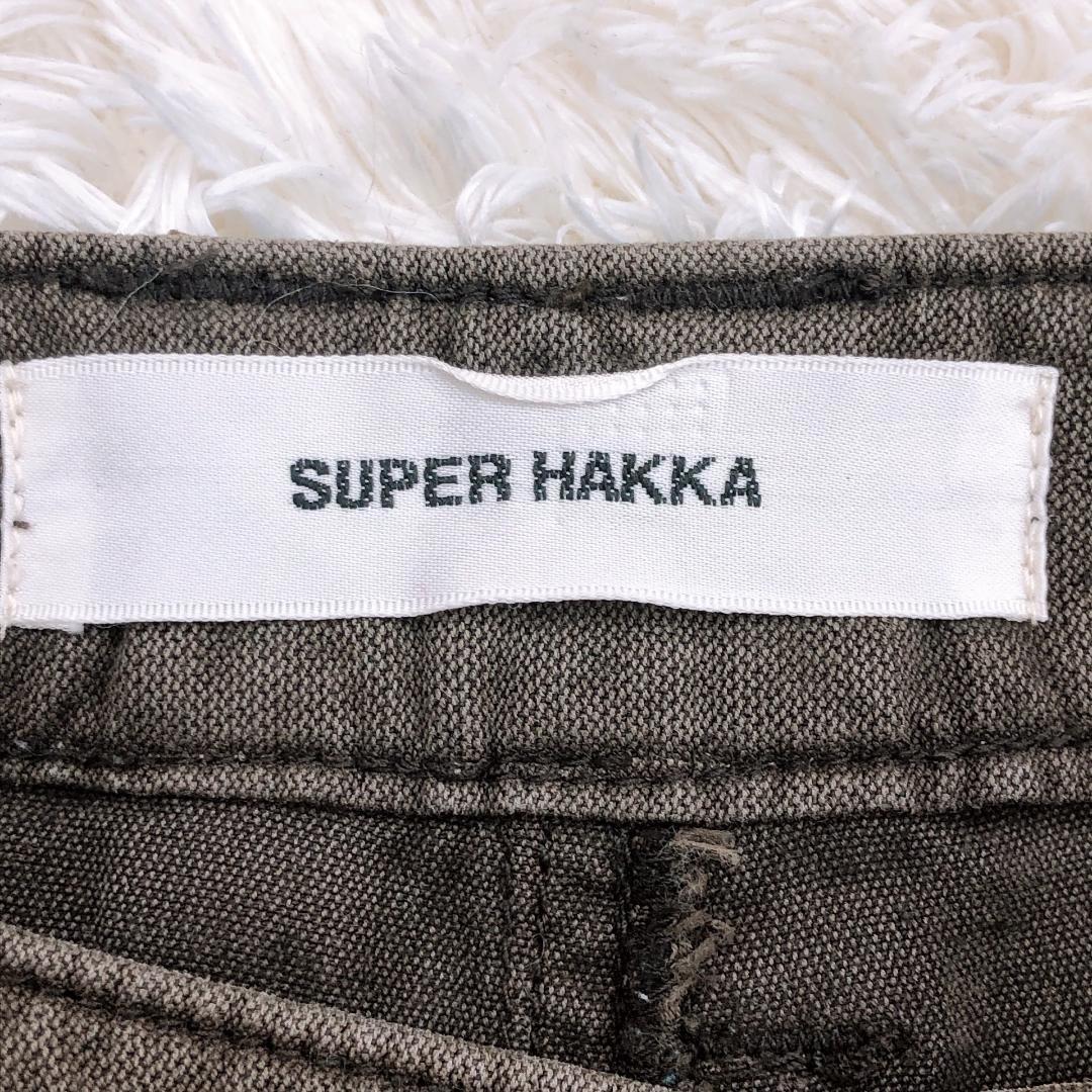 【08741】 SUPER HAKKA スーパーハッカ ハーフパンツ デニム ジーンズ ワークパンツ S 短パン ブラック 黒