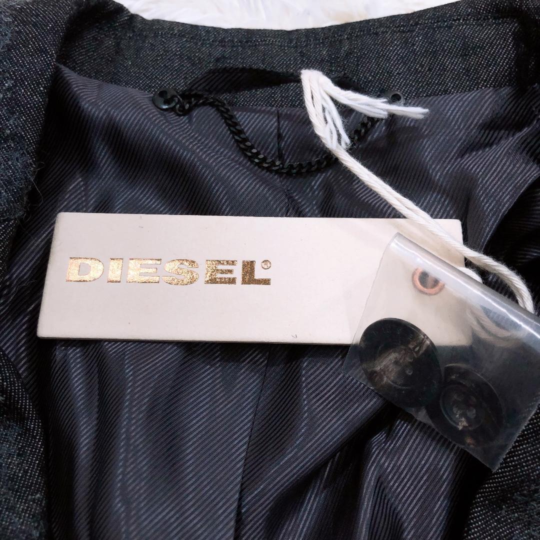 【08779】 新品 未使用 DIESEL ディーゼル テーラードジャケット 44 S グレー スーツ フォーマル AW 秋冬 メンズ