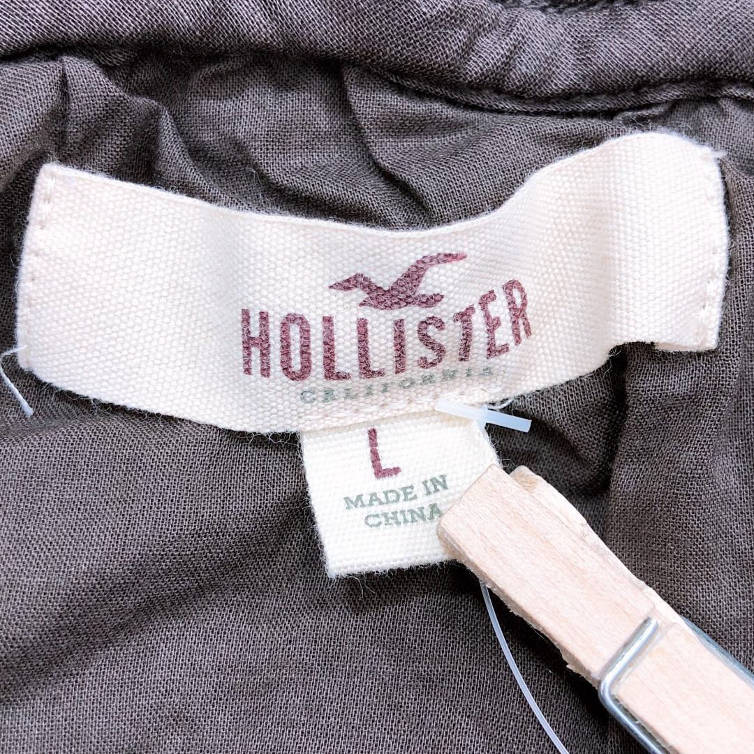 【08783】HOLLISTER ホリスター キャミソール ブラウン 未使用 L ブラウン 茶色 レース 花柄 シンプル おしゃれ