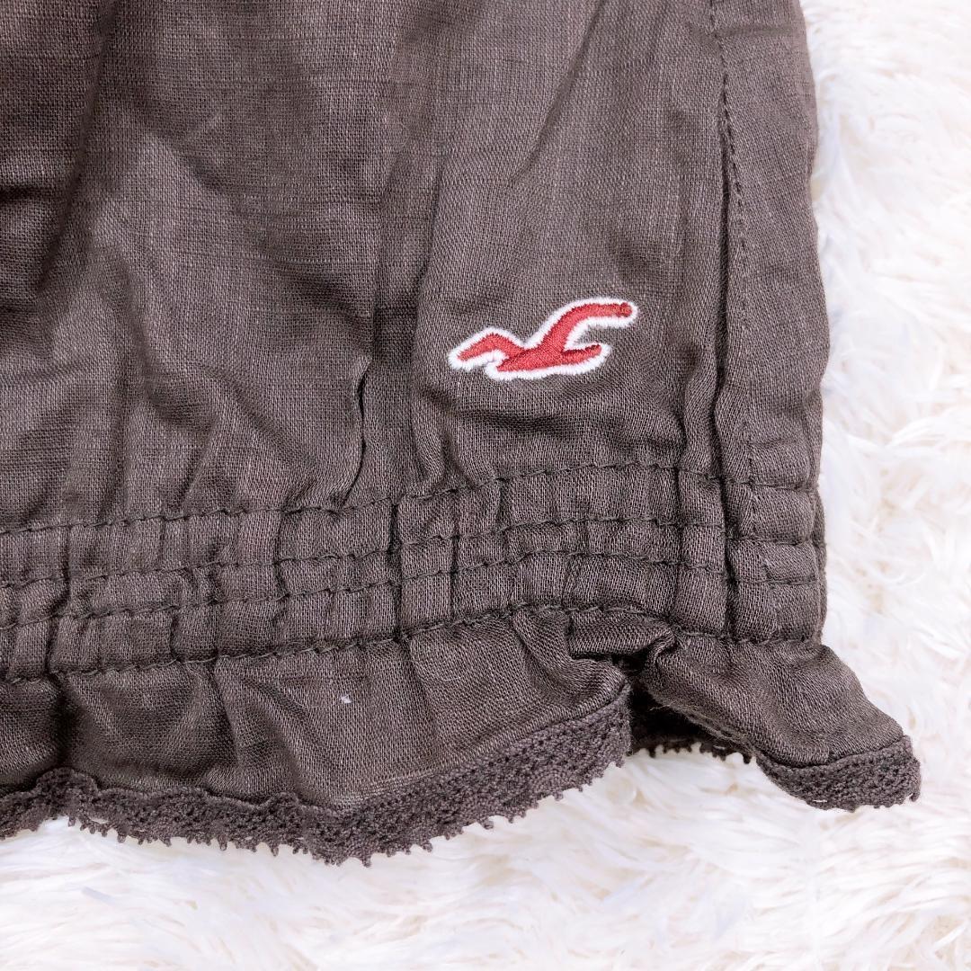 【08783】HOLLISTER ホリスター キャミソール ブラウン 未使用 L ブラウン 茶色 レース 花柄 シンプル おしゃれ