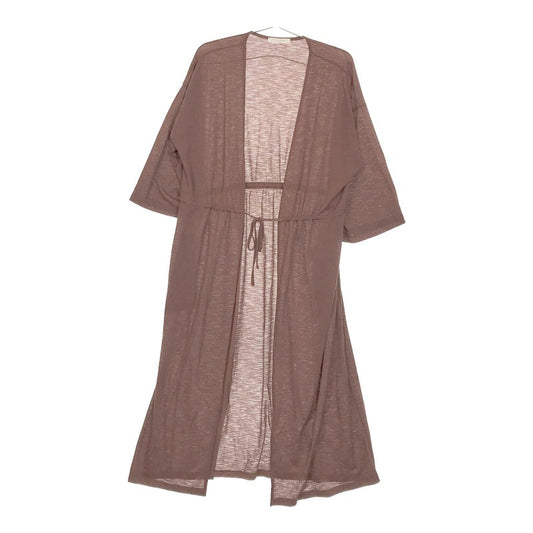 【08841】 chocol raffine robe ショコラフィネ ローブ ワンピース F ブラウン 茶色 ロング 腰ひも フレア ロング