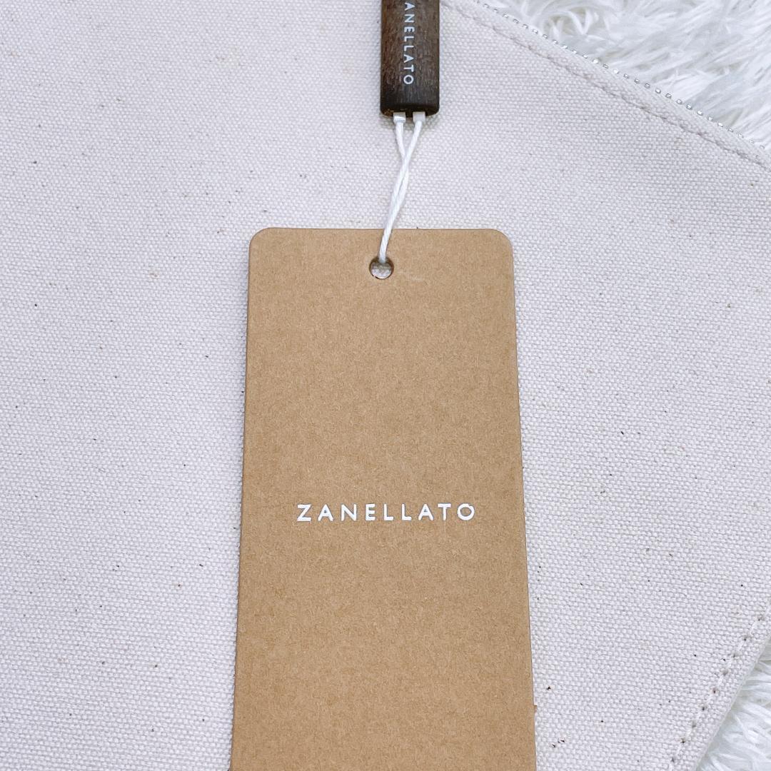【08904】新古品 ZANELLATO 鞄 ホワイト 新古品 未使用品 タグ付き ザネラート クラッチバッグ ファスナー メンズ シンプル バッグ
