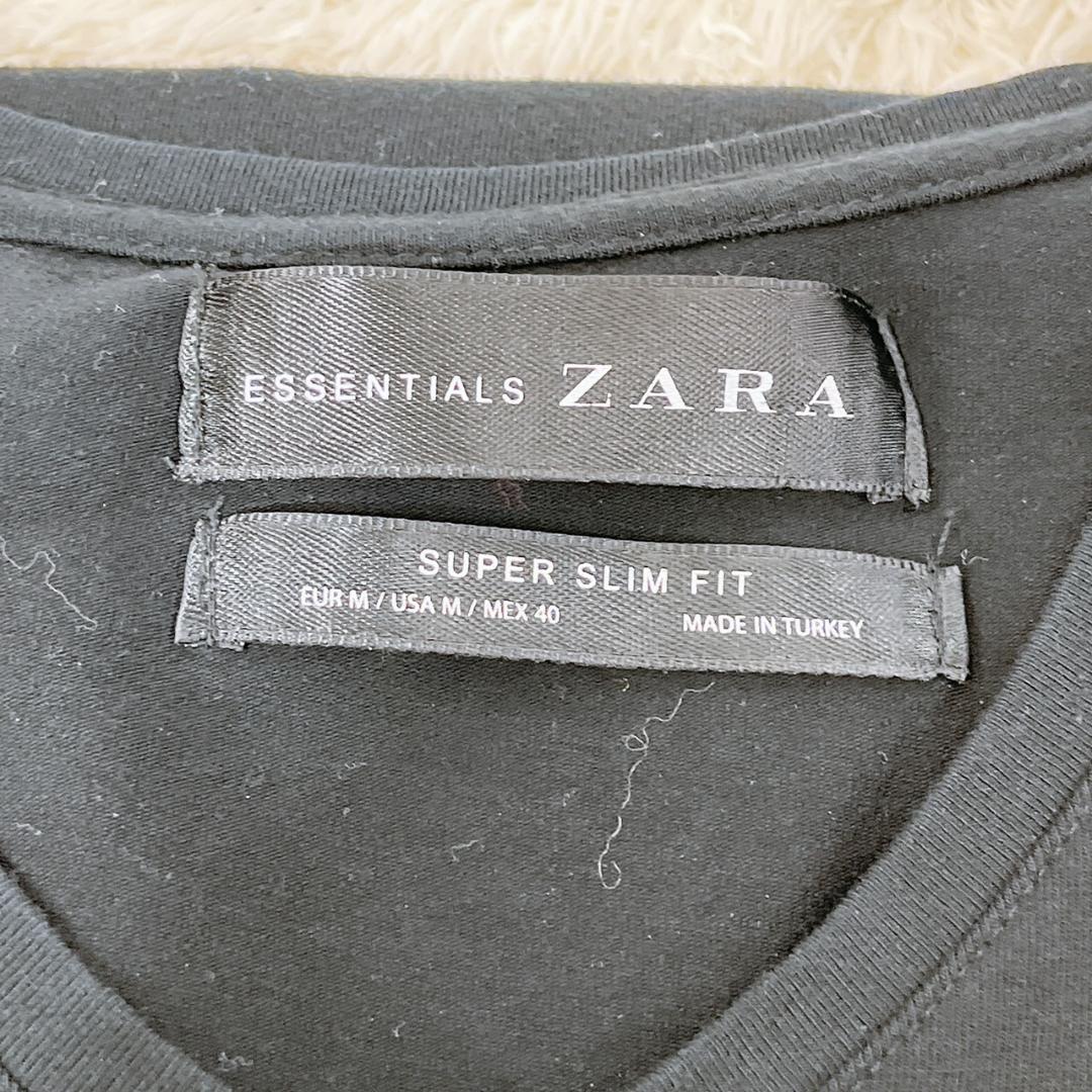 【09042】 ZARA ザラ Tシャツ セット 長袖 ブラック 2点 シンプル 無地 セットアイテム おしゃれ カジュアル オールマイティー