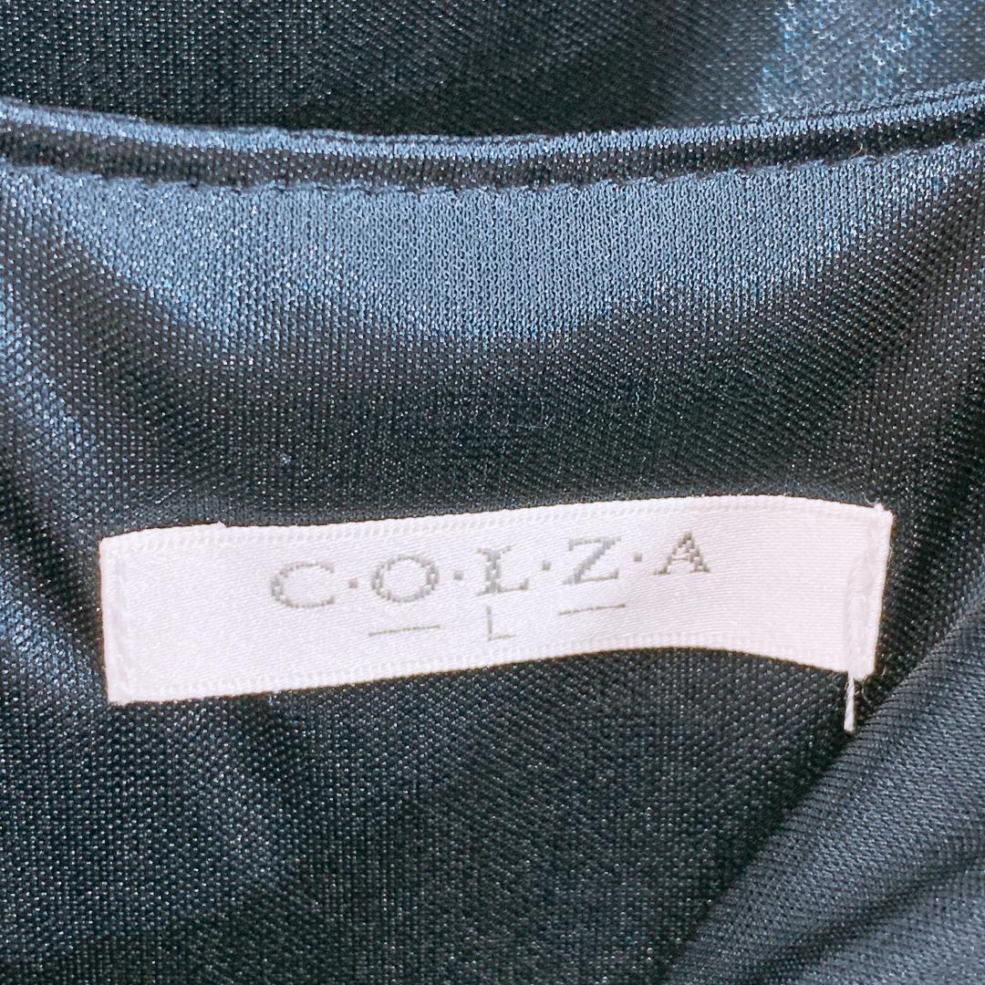 【09072】 コルザ colza オールインワン サロペット L ネイビー 紺色 肩ひも おしゃれ かわいい ガーリー ワイド幅