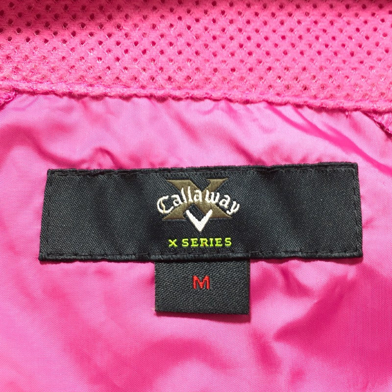 【09350】 Callaway キャロウェイ ジャンパー ブルゾン サイズM ピンク 薄手生地 シンプル ワンポイント スポーティ レディース