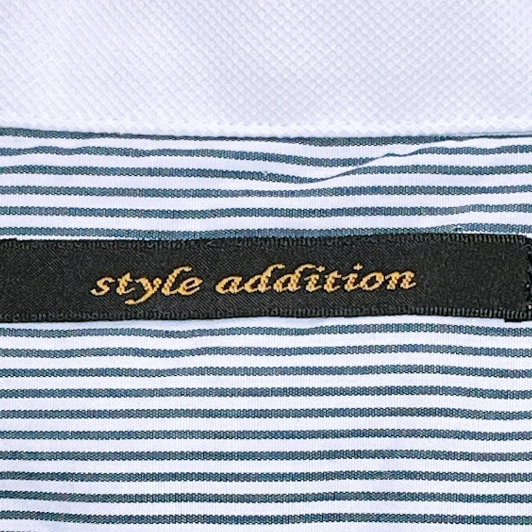 【09367】B品 STYLE ADDITION トップス 03 ホワイト 訳ある品 スタイルエディション シャツ 半袖 シンプル メンズ オフィスカジュアル
