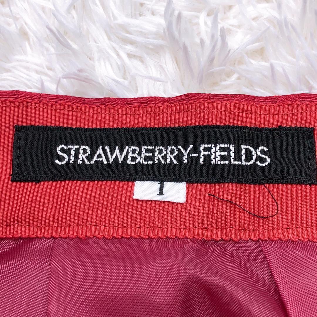 【09616】 STRAWBERRY-FIELDS ストロベリーフィールズ スカート 膝丈 1 ワインレッド フレアスカート 大人っぽい 可愛い シンプル おしゃれ