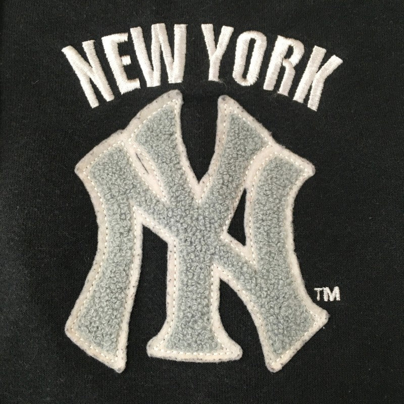 【09917】 MBL メジャーリーグベースボール パーカー フーディー サイズXL ブラック ロゴ入り ニューヨークヤンキース ジップアップ メンズ