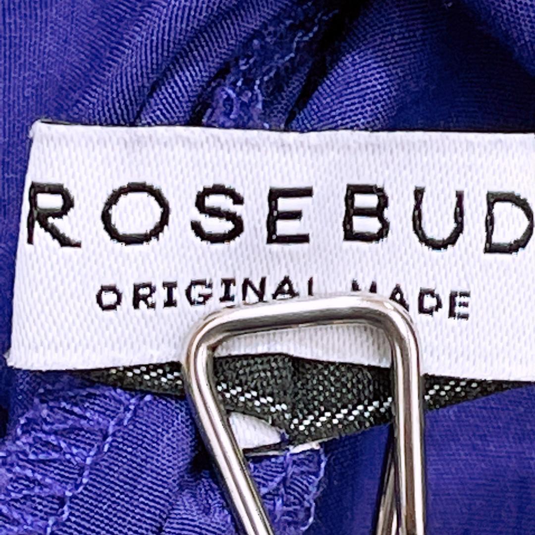 【10026】美品 ROSE BUD トップス F M~Lサイズ パープル 良品 ローズバット ブラウス 長袖 薄手 チョーカー ワンカラー レディース 紫