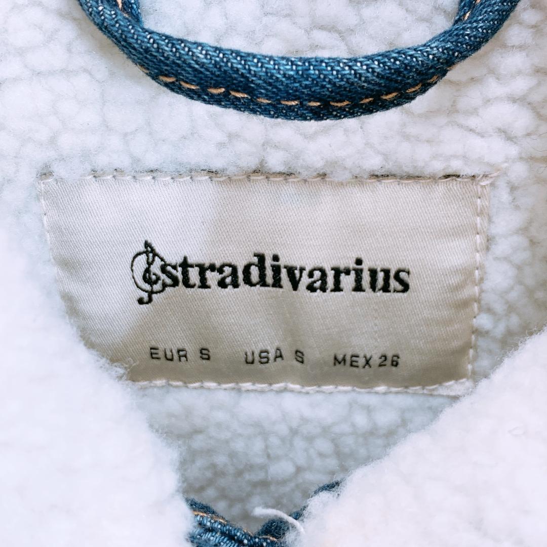 【10260】美品 stradivarius ストラディバリウス Gジャン デニムジャケット S インディゴブルー 冬アイテム 防寒 寒さ対策 アウター