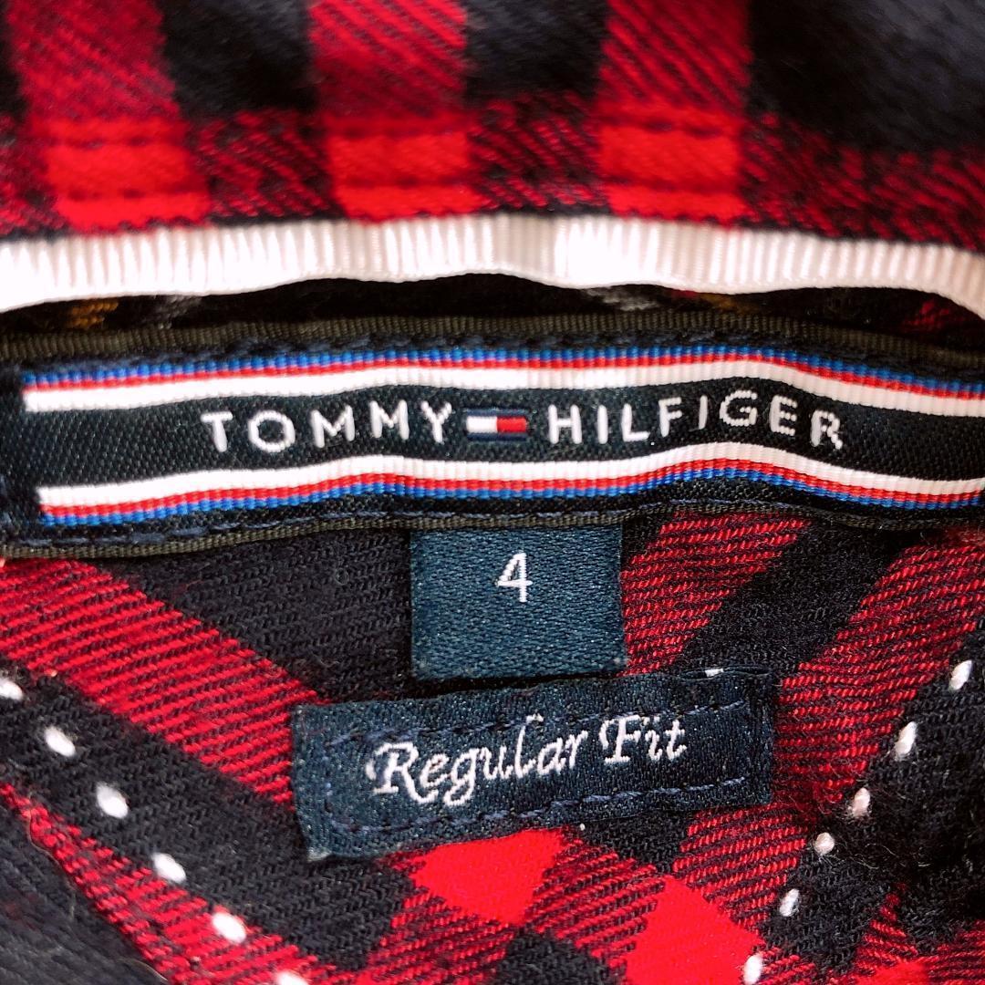 【10267】TOMMY HILFIGER トミーヒルフィガー トップス シャツ チェック 長袖 4 襟付き カジュアル おしゃれ
