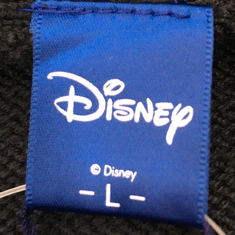 【10284】 新古品 Disney ディズニー カーディガン サイズL ダークネイビー コットン100% キャラクター ミッキーマウス 刺繍 レディース