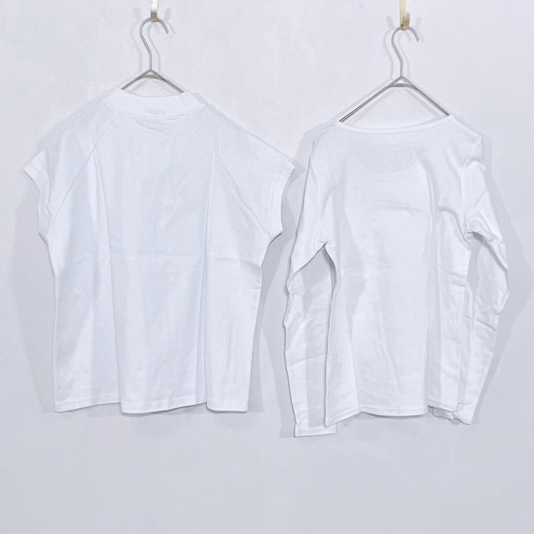 【10527】 新古品 クラシカルエルフ パークガール Tシャツ 白 ホワイト 2点セット セットアイテム 無地 半袖 長袖 タグ付き シンプル