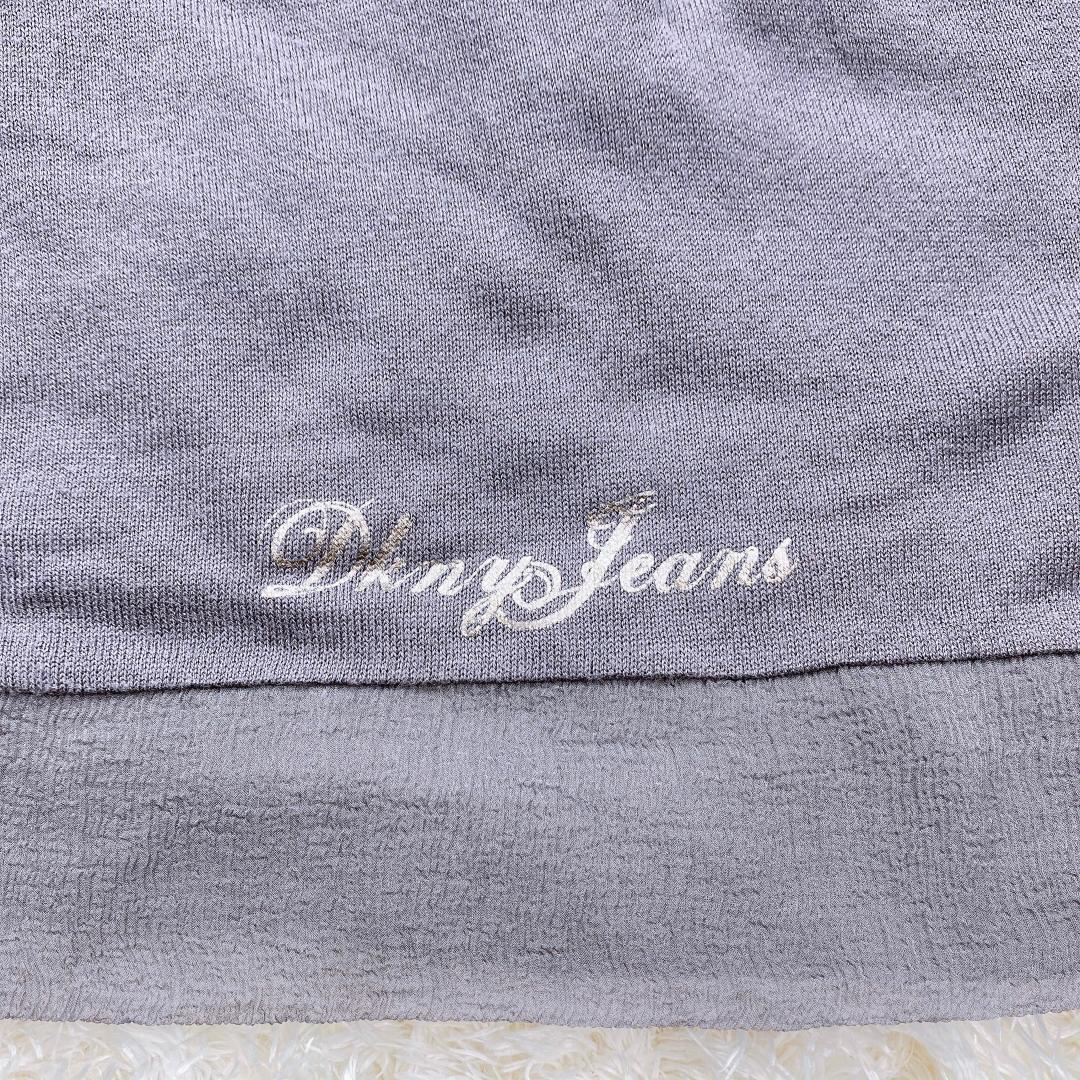 【10560】 DKNY JEANS ディーケーエヌワイ ジーンズ ポンチョ Sサイズ パープル 紫 淡色 レディース シンプル おしゃれ ゆったり 裾ロゴ