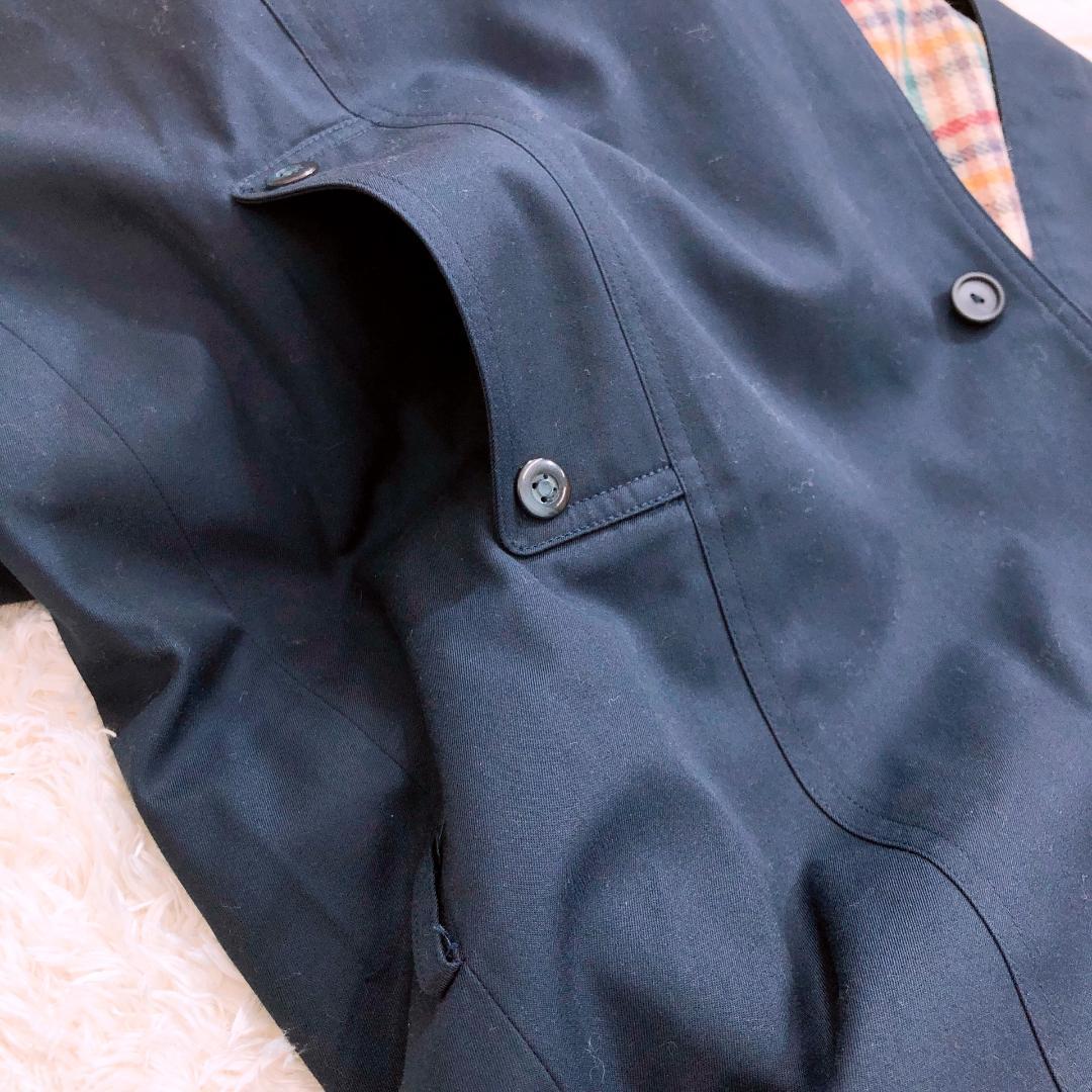 【10607】 SANYOCOAT サンヨーコート アウター コート ロングコート ネイビー 紺色 11 ステンカラー カジュアル シンプル 裏地柄あり 上品
