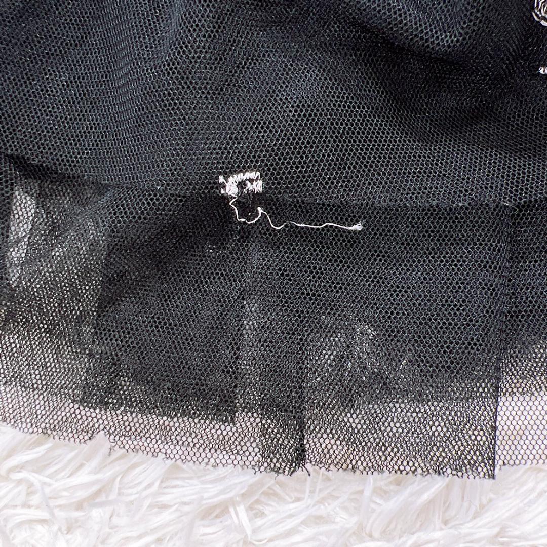 【10612】 SNIDEL スナイデル シフォンスカート ペチコート付き 0 黒 ブラック ロング丈 おしゃれ かわいい ラフ 楽ちん