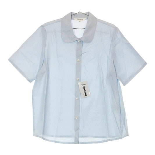 【10652】lenony レノニー シャツ みずいろ 新品 タグ付き シンプル ライトブルー おしゃれ着 カッターシャツ 夏服 さわやか 半袖