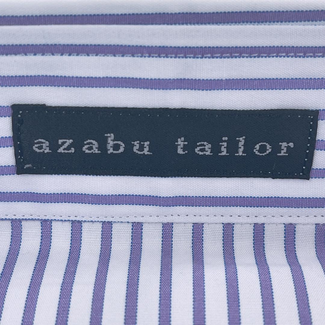 【10936】美品 azabu tailor ジャケット＆カッターシャツ 7A グレー パープル ２点セット セット 長袖 訳あり商品 オーダー品 レディース