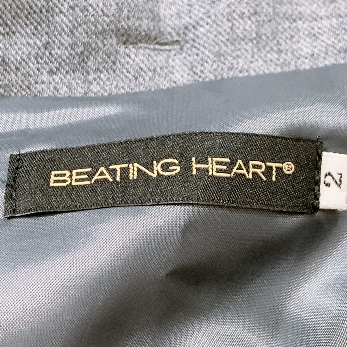 レディースM 2 BEATING HEART スカート グレー シンプル 無地 オケージョン ウール ポリウレタン ビーティングハート 【10990】