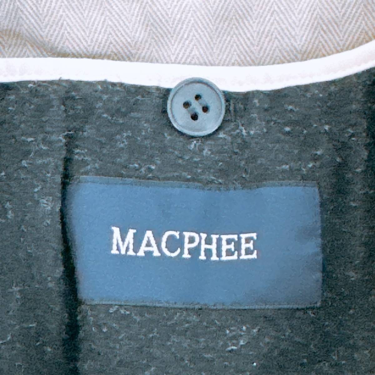 メンズ MACPHEE ジャケット グレー 長袖 ポケット 中綿 ボタン式 襟付き カジュアル おしゃれ お出かけ マカフィー 【11069】