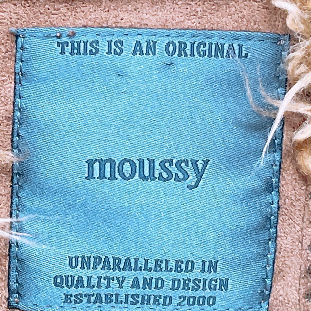 【11261】美品 MOUSSY マウジー フェイクファー ジャケット ブラウン 1 フリーサイズ 茶色 ボリューム 防寒 冬 寒さ対策 おしゃれ 個性的