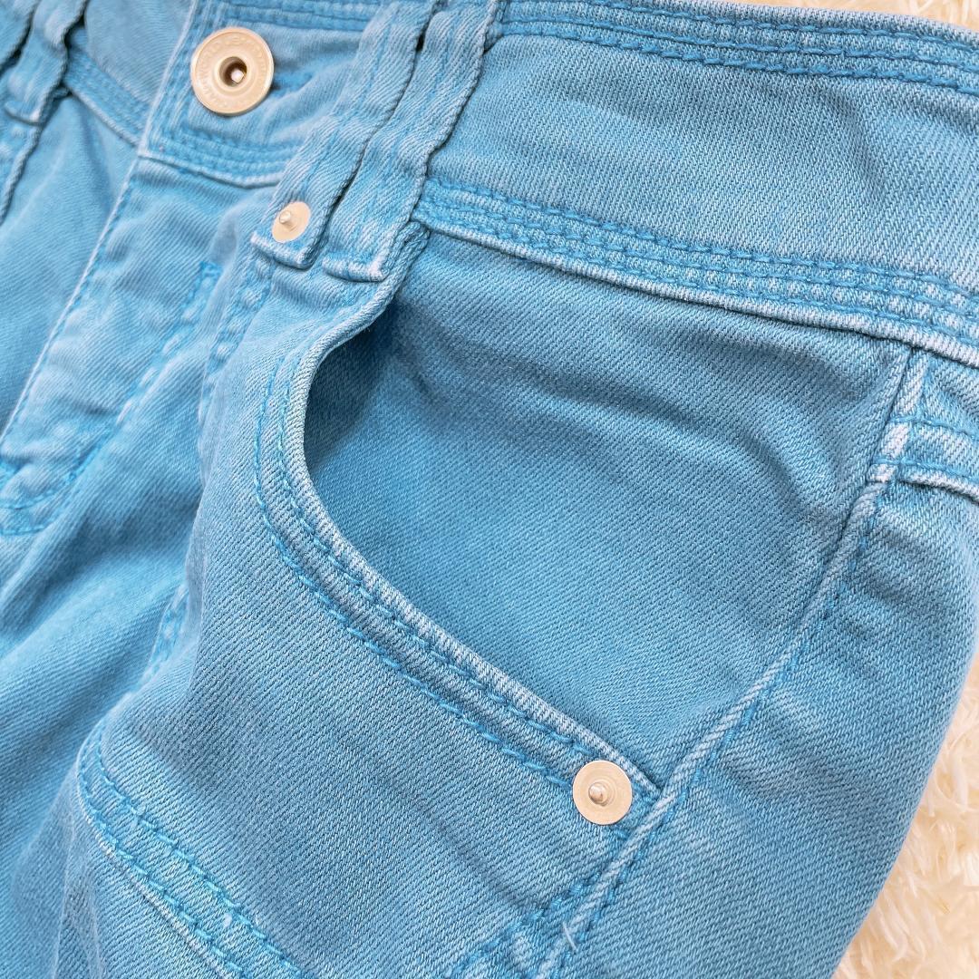 【11262】 Ray Beams レイ ビームス ショートパンツ デニム 1 S相当 ホットパンツ ポケット ジップアップ 青 ブルー 美品