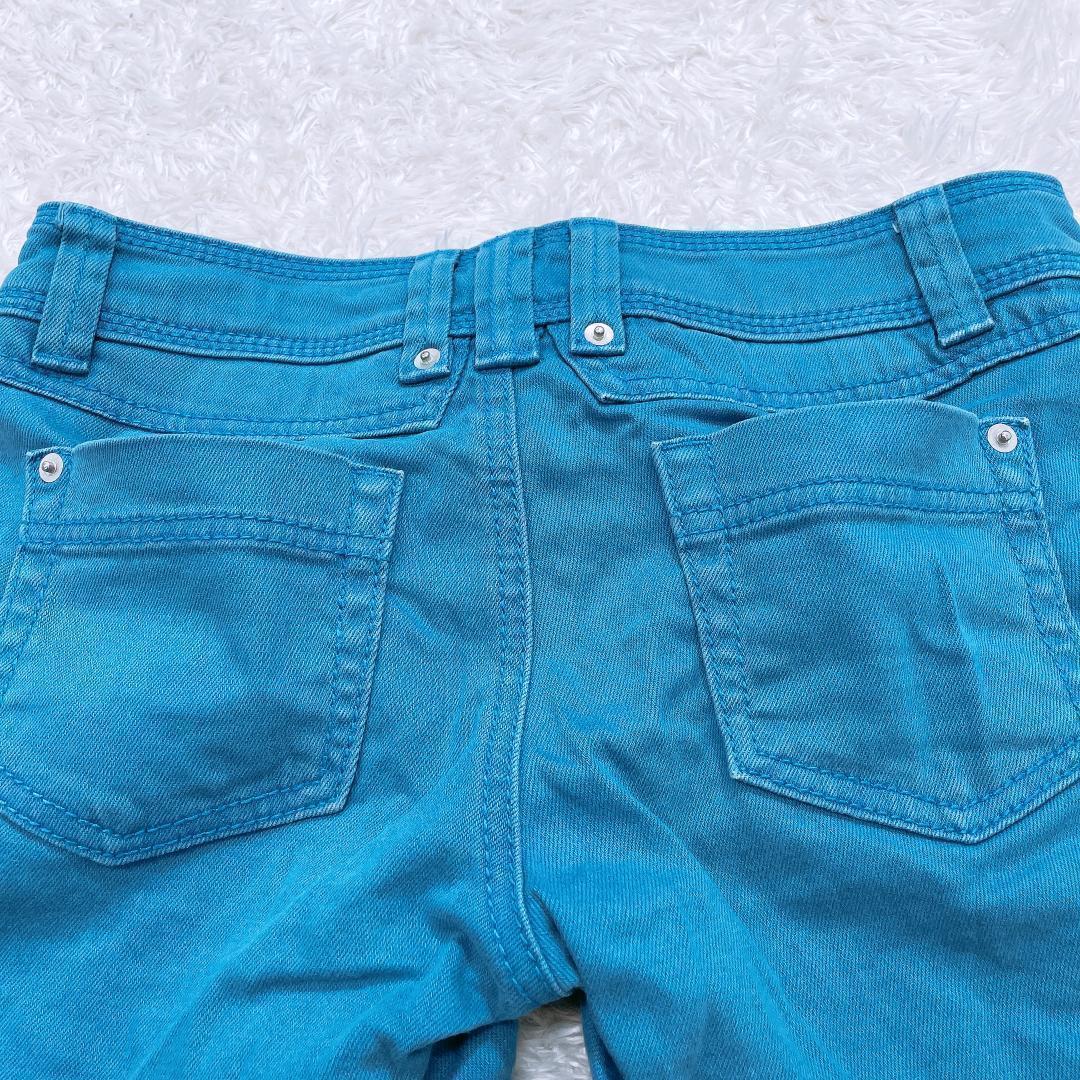 【11262】 Ray Beams レイ ビームス ショートパンツ デニム 1 S相当 ホットパンツ ポケット ジップアップ 青 ブルー 美品
