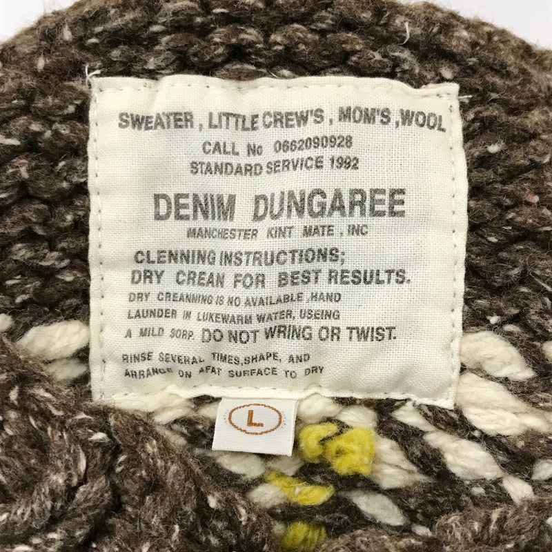 【11520】 DENIM&DUNGAREE デニムアンドダンガリー ニット サイズL ブラウン サイズ160cm相当 カウチンベスト ニットベスト 暖かい キッズ