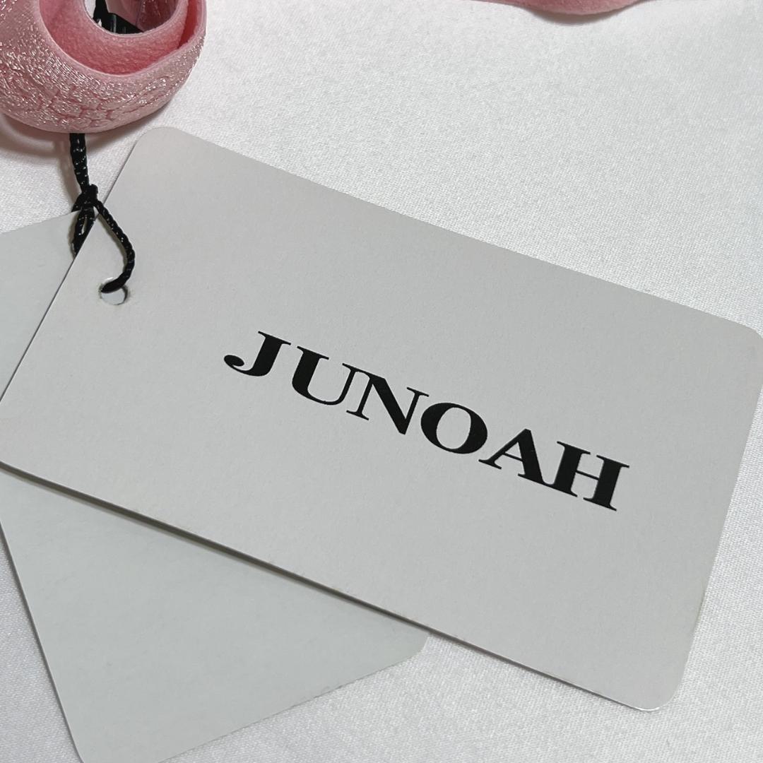 【11554】JUNOAH ジュノア ブラ C75 ピンク レース 刺繍 花柄 上品 きれいめ おしゃれ かわいい タグ付き バストアップ