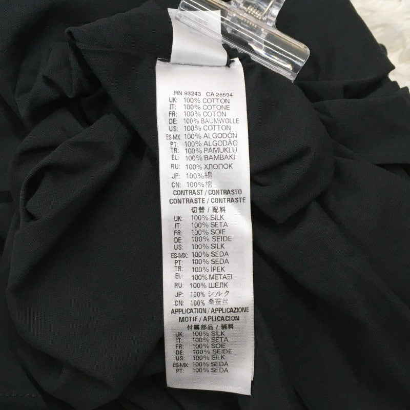 【12043】 新古品 DIESEL ディーゼル 七分袖Tシャツ カットソー サイズXXS ブラック グラフィック プリント カットオフ レディース
