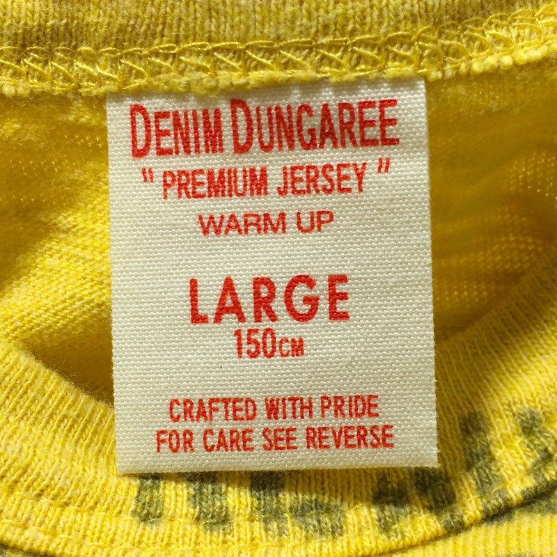 【12100】 DENIM&DUNGAREE デニムアンドダンガリー 半袖Tシャツ カットソー サイズ150cm イエロー バックプリント カジュアル キッズ