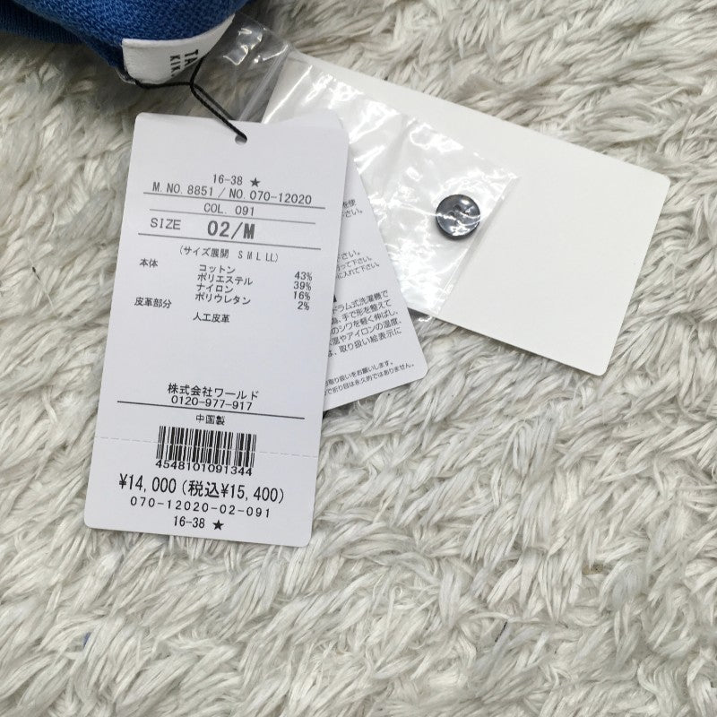 【12211】 新古品 TAKEO KIKUCHI タケオキクチ ポロシャツ カットソー サイズ02/M / 約M ブルー シンプル メンズ 定価14000円