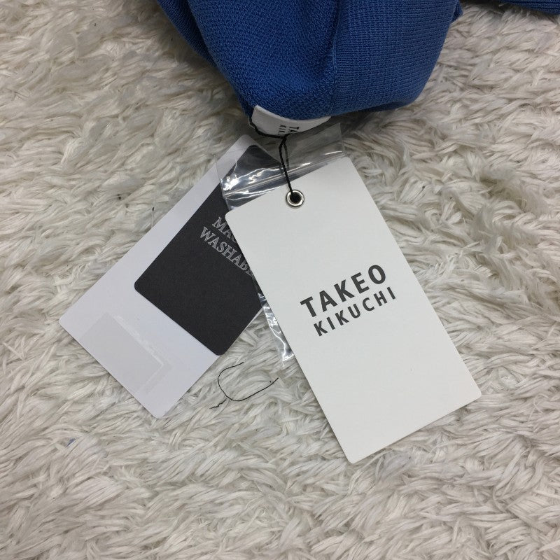 【12211】 新古品 TAKEO KIKUCHI タケオキクチ ポロシャツ カットソー サイズ02/M / 約M ブルー シンプル メンズ 定価14000円