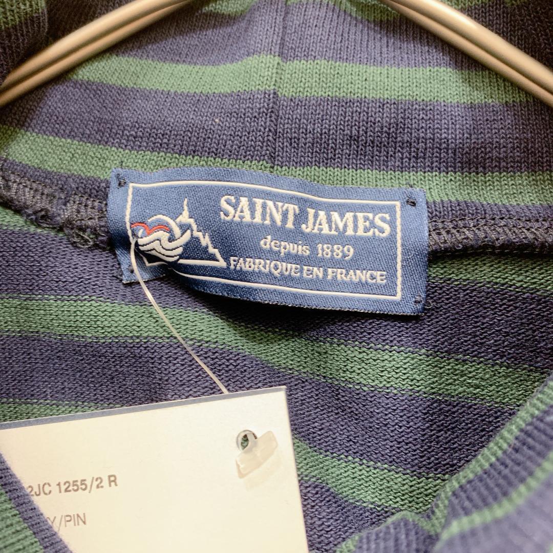【12310】新品未使用 SAINT JAMES トップス T0 XSサイズ相当 ネイビー 新品 未使用品 セントジェームス 定番 ボーダー Tシャツ レディース