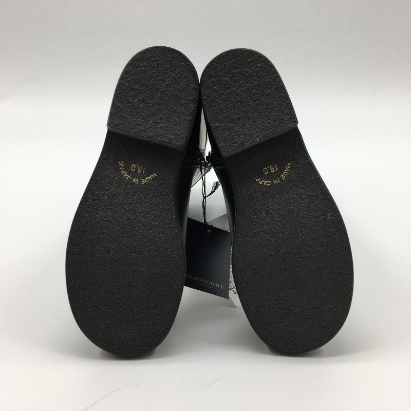 【12372】 新古品 BURBERRY バーバリー ブーツ 靴 サイズ18.0cm ブラック メッシュ素材 チャック シンプル かっこいい キッズ