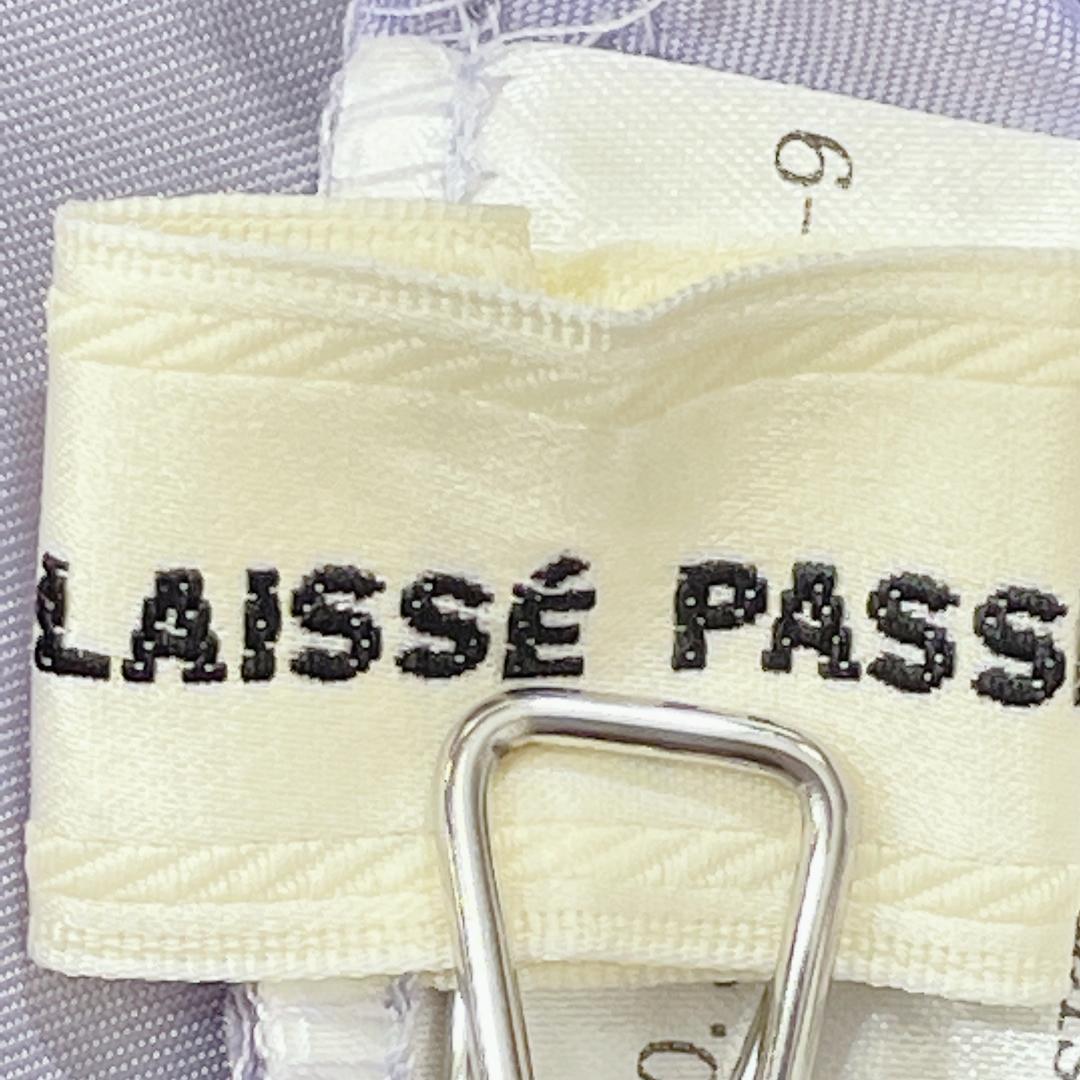 【12436】美品 LAISSE PASSE ワンピース 36 Sサイズ パープル 良品 レッセ パッセ ミニワンピース ドレス ノースリーブ サテン レディース