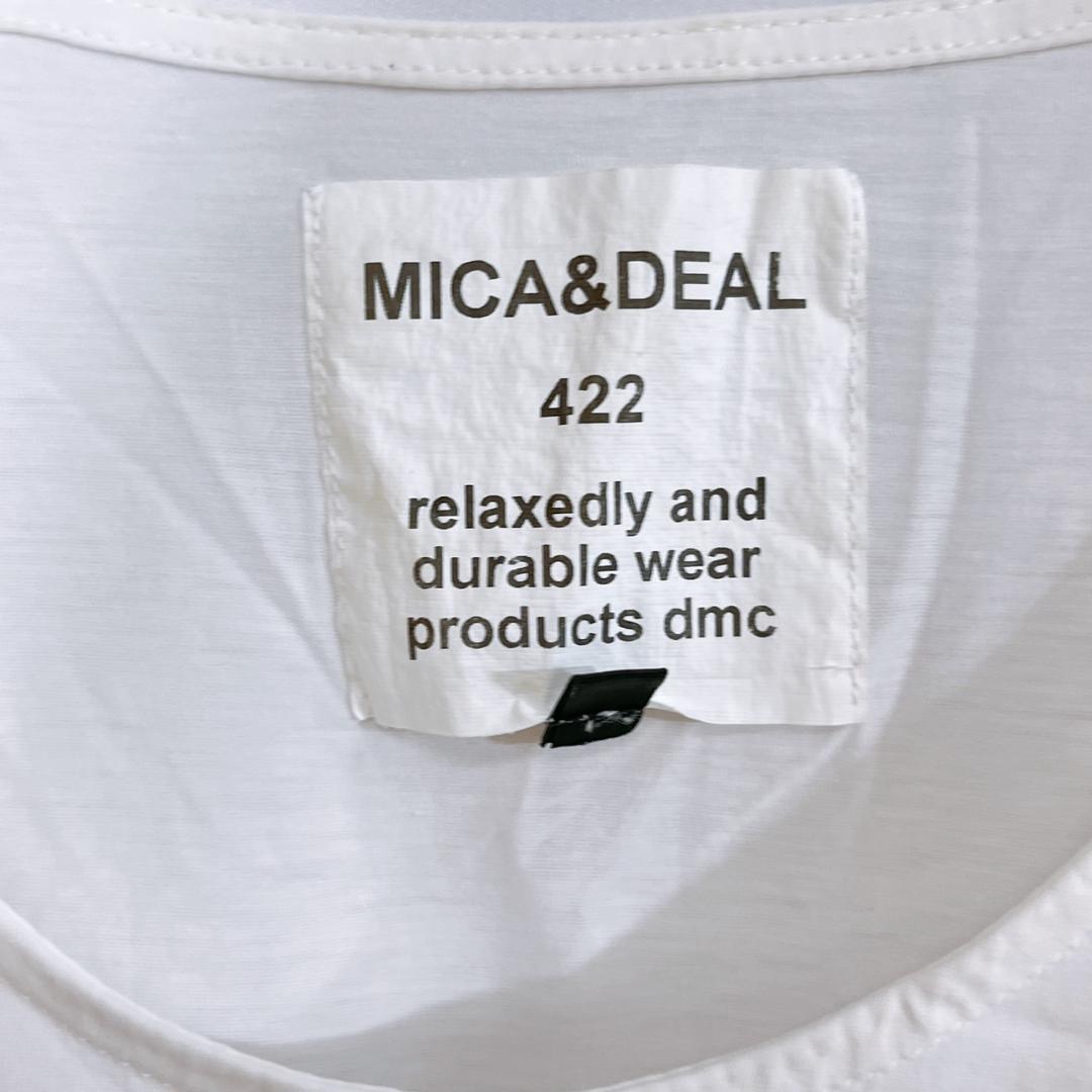 【12496】美品 MICA＆DEAL トップス 36 Sサイズ相当 ホワイト 良品 マイカアンドディール タンクトップ 白 シンプル レディース 無地