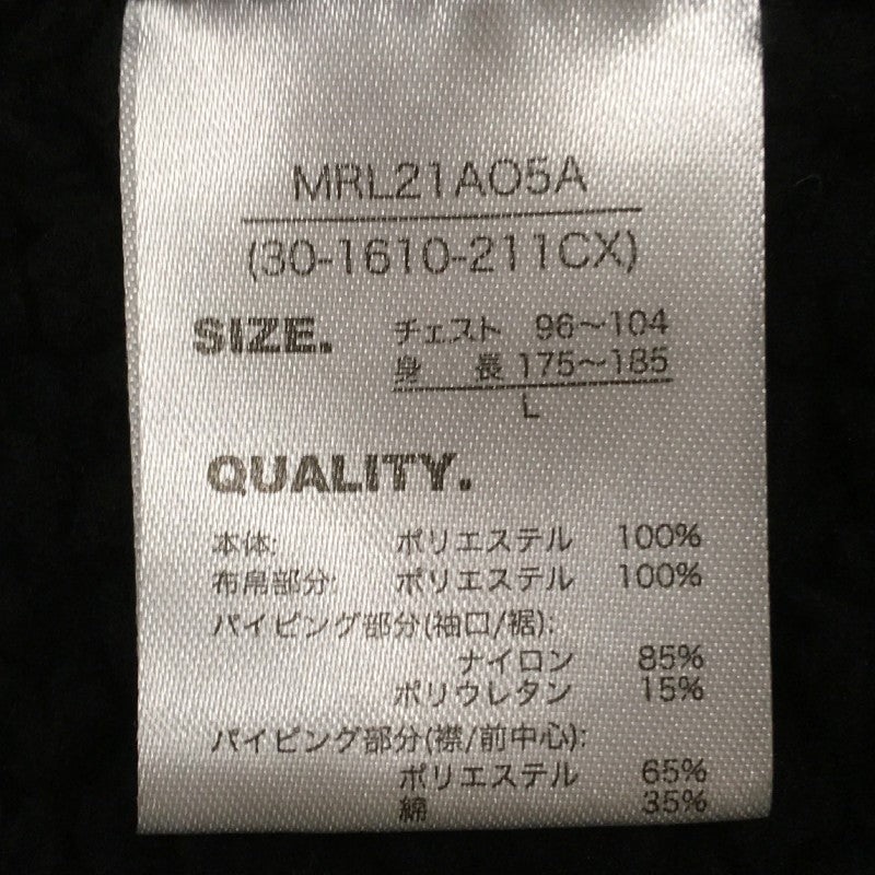【12674】 新古品 MARVEL マーベル アウター サイズL ブラック 無地 アメコミ フリース カジュアル もこもこ 暖かい ファスナー メンズ