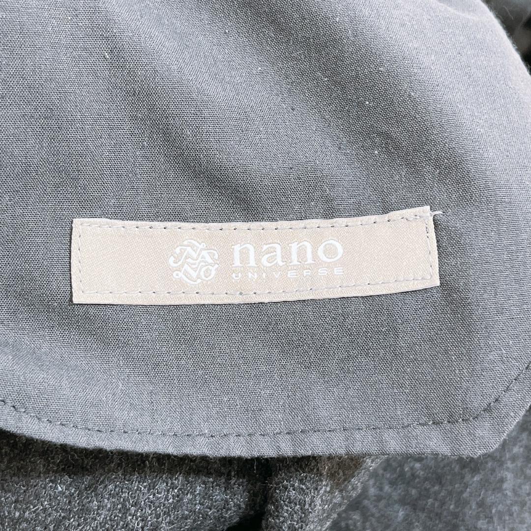 【12686】 nano ナノ パンツ カジュアルパンツ スラックス フリーサイズ グレー 灰色 シンプル カジュアル 無地 オフィスカジュアル 大人