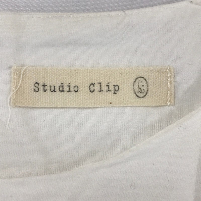 【12779】 Studio Clip スタジオクリップ ノースリーブブラウス サイズM ホワイト シンプル ゆったり オシャレ レディース