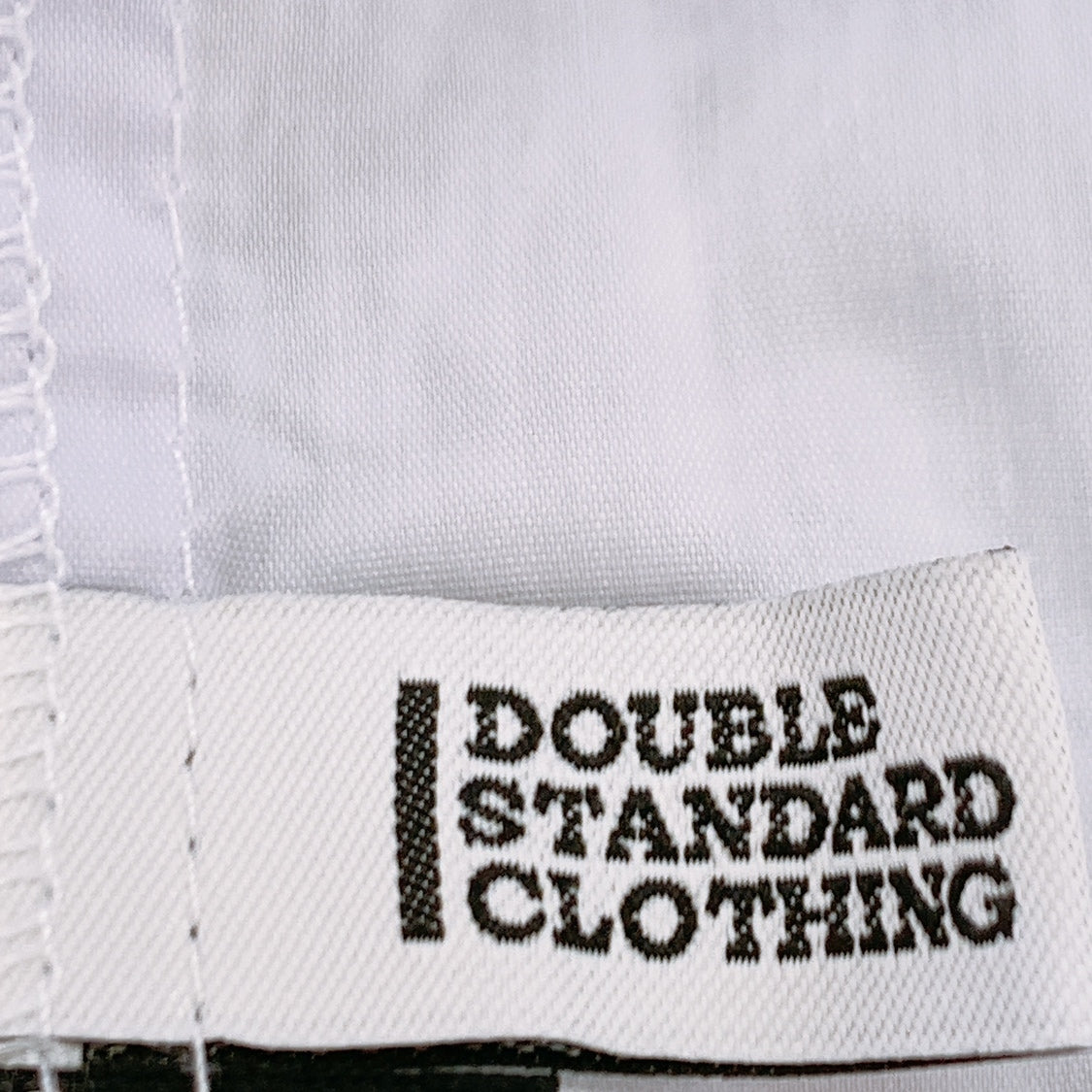 レディースM 38 DOUBLE STANDARD CLOTHING ノースリーブシャツ トップス 白 ホワイト Vネック ダブルスタンタードクロージング 【12789】