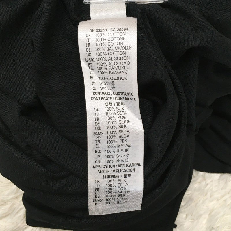 【12823】 新古品 DIESEL ディーゼル 七分袖Tシャツ カットソー サイズXXS ブラック グラフィック プリント カットオフ レディース