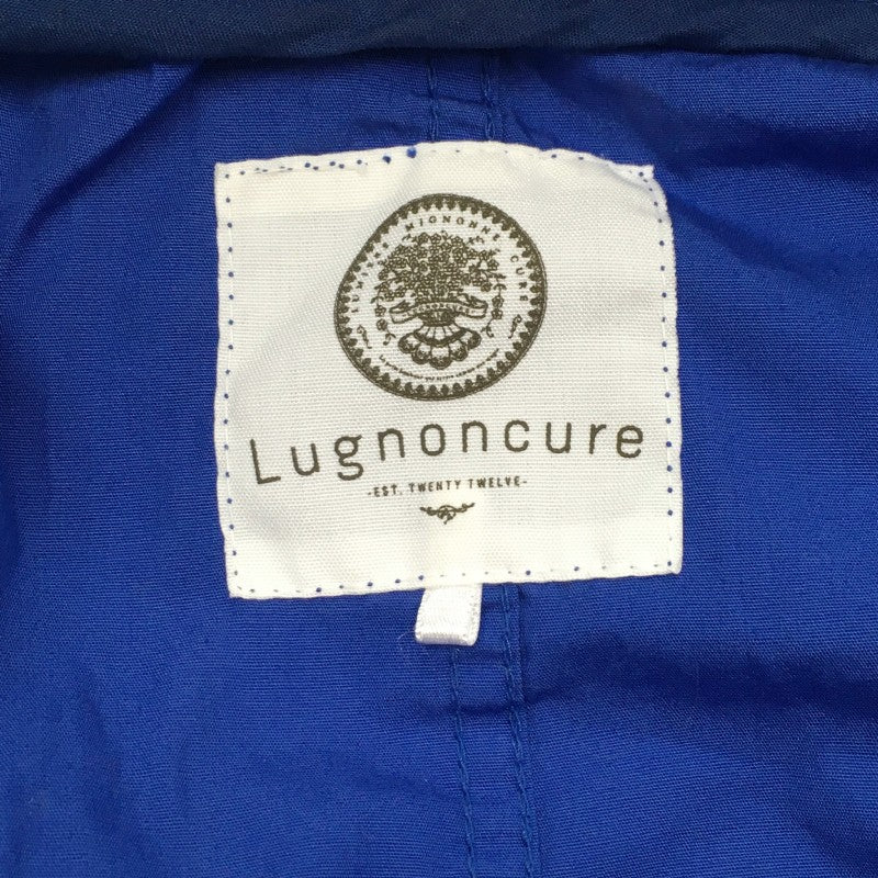 【12918】 Lugnoncure ルノンキュール アウター サイズM ブルー ジャケット ジップアップ フーディー シンプル 無地 ドロスト レディース